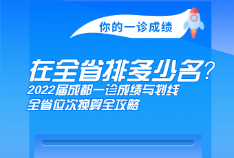 你的一診成績，在全省多少名？2022屆成都一診成績與劃線、全省位次換算全攻略